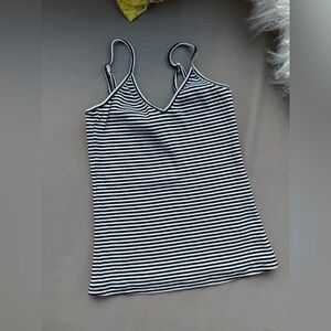 Rouje Black and White Striped Camisole top